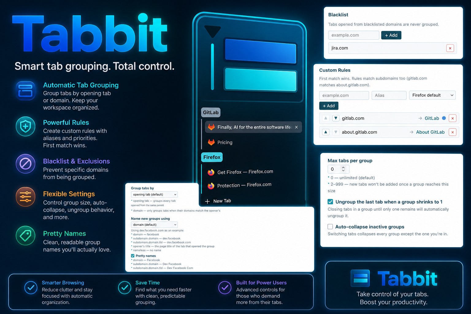 Tabbit - Automatic Tab Grouping Extension